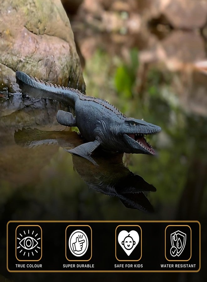 CRYA مجسم ديناصور موساسورس، مجسم ديناصور موساسورس واقعي كبير للأطفال، لعبة ديناصور موساسورس للعب والعرض، ألعاب ديناصورات العصر الجوراسي للأولاد والبنات (موساسورس) - Image 3